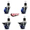 Service Caster 3'' Blue Poly Wheel Swivel 1-7/8'' Expanding Stem Caster Set 2 Brakes, 4PK SCC-EX20S314-PPUB-BLUE-2-PLB-2-178 - alternate 4